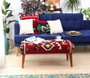 Atelier Del Sofa Puf Rojo Multicolor